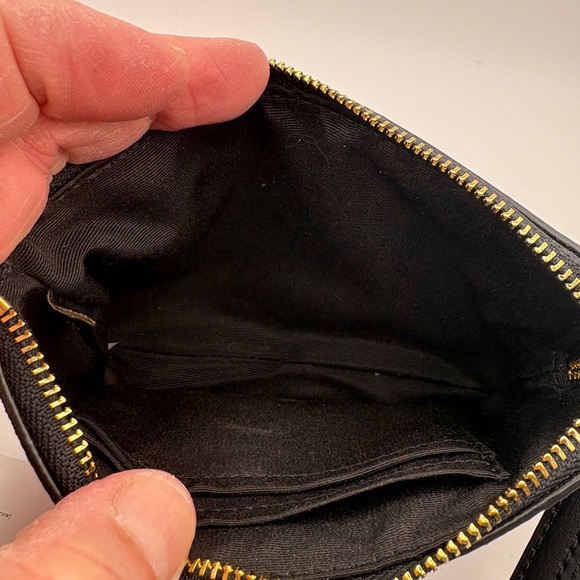 Coach Signature Brown and Black Wristlet - Picture 3 of 5